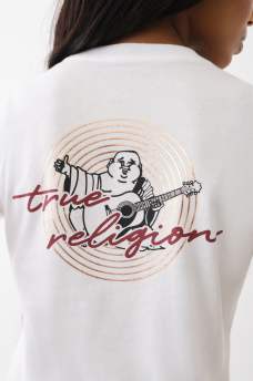 METALLIC HORSESHOE CREW TEE, image 1
