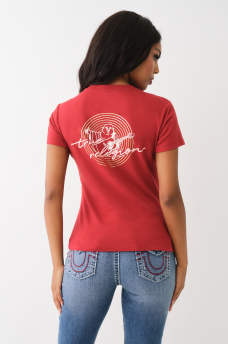 METALLIC HORSESHOE CREW TEE, image 2