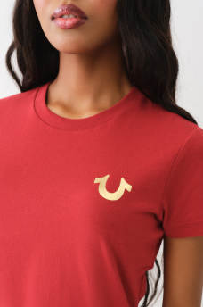 METALLIC HORSESHOE CREW TEE, image 3