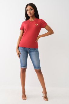 METALLIC HORSESHOE CREW TEE, image 4