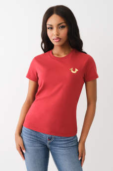 METALLIC HORSESHOE CREW TEE, image 5