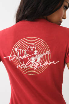 METALLIC HORSESHOE CREW TEE, image 1