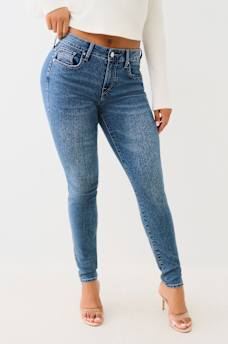 JENNIE CRYSTAL MID RISE SKINNY JEAN, image 2
