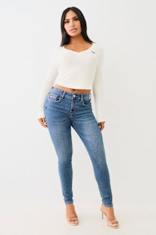 JENNIE CRYSTAL MID RISE SKINNY JEAN, image 3