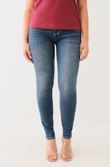JENNIE MID RISE FLAP SKINNY JEAN, image 4