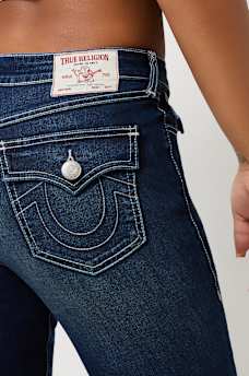 BECCA EXPOSED BUTTON FLY BOOTCUT JEANS, image 3