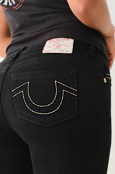 JENNIE MID RISE BIG T LUREX CURVY SKINNY JEAN, image 5