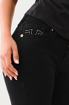 JENNIE MID RISE BIG T LUREX CURVY SKINNY JEAN, image 6