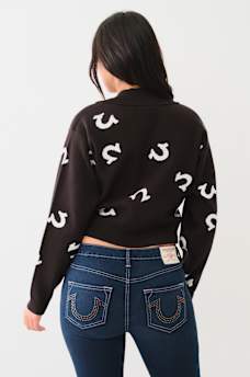 HORSESHOE NOTCH COLLAR SWEATER, image 5