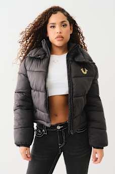 DOUBLE COLLAR PUFFER JACKET, image 1