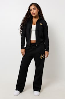 METALLIC WING HORSESHOE ZIP HOODIE, image 4