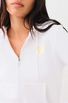 METALLIC WING HORSESHOE ZIP HOODIE, image 3
