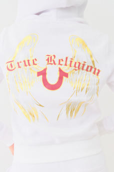 METALLIC WING HORSESHOE ZIP HOODIE, image 1