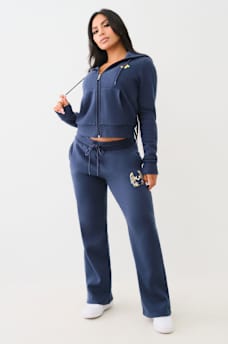 METALLIC WING HORSESHOE ZIP HOODIE, image 3