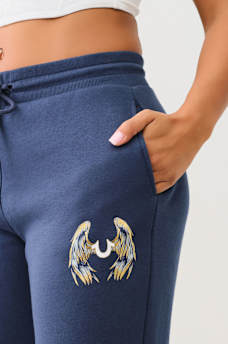 METALLIC WING HORSESHOE STRAIGHT LEG SWEAT PANT, image 2