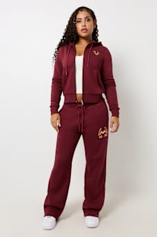 METALLIC WING HORSESHOE STRAIGHT LEG SWEAT PANT, image 2