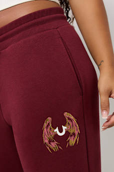 METALLIC WING HORSESHOE STRAIGHT LEG SWEAT PANT, image 3