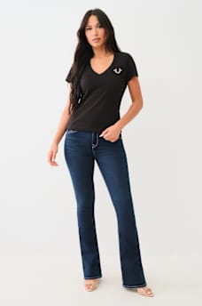 CRYSTAL HORSESHOE V NECK TEE, image 5
