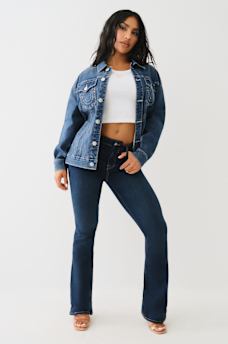 LOGO OVERSIZED DENIM JACKET, image 3