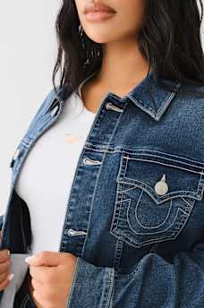 LOGO OVERSIZED DENIM JACKET, image 4