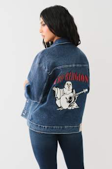 LOGO OVERSIZED DENIM JACKET, image 5