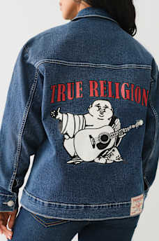 LOGO OVERSIZED DENIM JACKET, image 1
