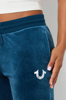 VELOUR STRAIGHT LEG SWEAT PANT, image 3