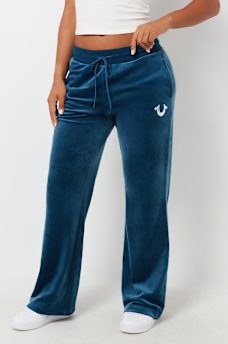 VELOUR STRAIGHT LEG SWEAT PANT, image 1