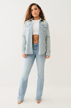 GEORGIA LONG SLEEVE DENIM SHIRT, image 4