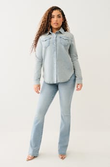 GEORGIA LONG SLEEVE DENIM SHIRT, image 5