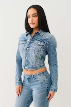 JESSIE CROP TRUCKER JACKET, image 3