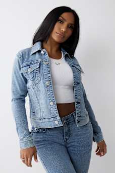 JESSIE TRUCKER DENIM JACKET, image 1