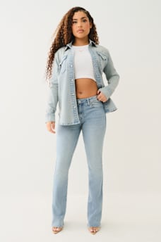 BECCA MID RISE FLAP BOOTCUT JEAN, image 2