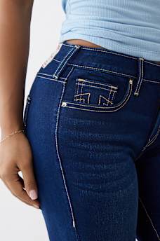 BECCA MID RISE LUREX BOOTCUT JEAN, image 5