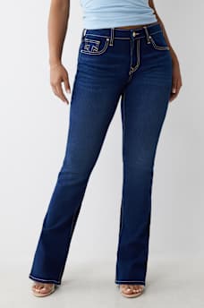 BECCA MID RISE LUREX BOOTCUT JEAN, image 1