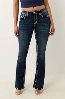 BECCA MID RISE BIG T BOOTCUT JEAN, image 3