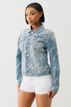 ALLOVER LOGO TRUCKER JACKET, image 3