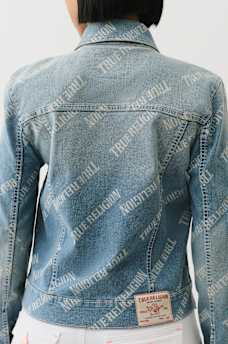 ALLOVER LOGO TRUCKER JACKET, image 6