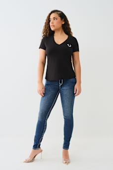 JENNIE BIG T MID RISE CURVY SKINNY JEAN, image 2