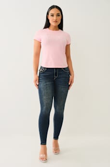 JENNIE MID RISE FLAP CURVY SKINNY JEAN, image 2