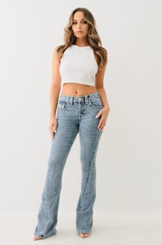 JOEY MID RISE BIG T FLARE JEAN, image 1