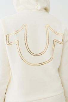 CRYSTAL SCRIPT LOGO ZIP HOODIE, image 1