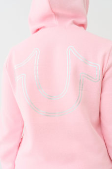 CRYSTAL SCRIPT LOGO ZIP HOODIE, image 5