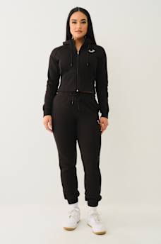 SHRUNKEN STAR RIBBED ZIP HOODIE, image 3