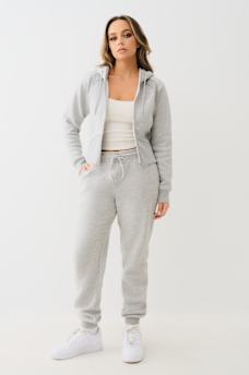 SHRUNKEN STAR RIBBED ZIP HOODIE, image 4