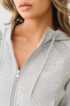 SHRUNKEN STAR RIBBED ZIP HOODIE, image 7