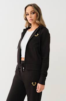 CRYSTAL HORSESHOE ZIP HOODIE, image 5