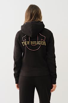 CRYSTAL HORSESHOE ZIP HOODIE, image 6