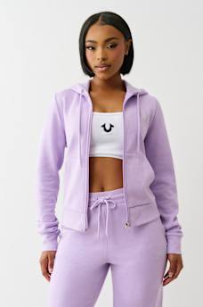 CRYSTAL HORSESHOE ZIP HOODIE, image 2