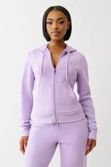 CRYSTAL HORSESHOE ZIP HOODIE, image 4